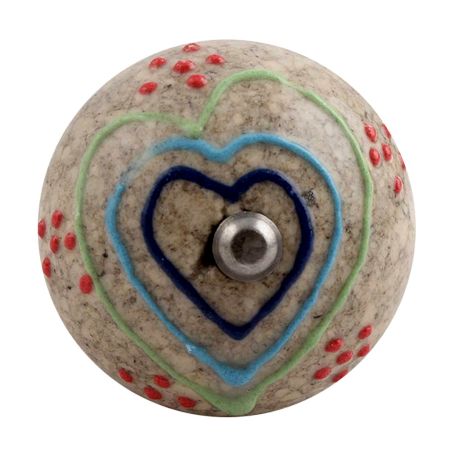 Colorful Hearts Crackle Ceramic Wine Stopper